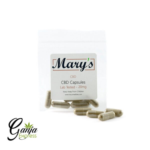 Mary’s CBD Capsules (20mg) – 25 Capsules