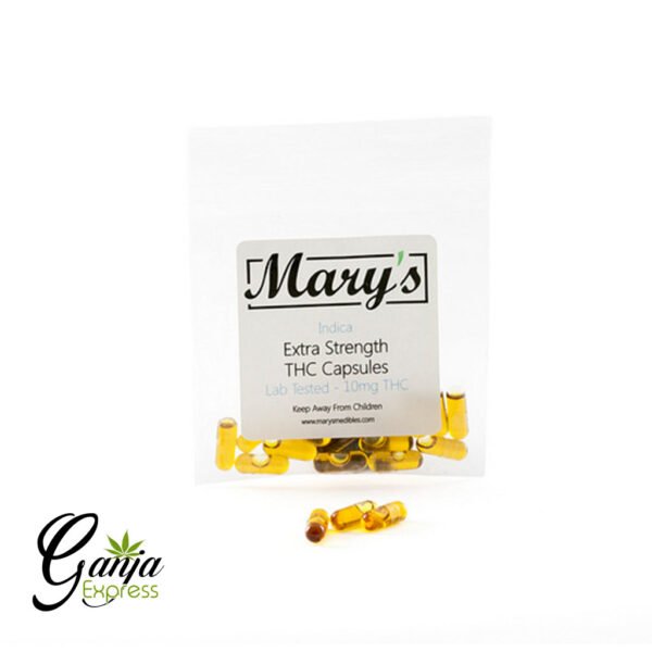 Mary’s THC Capsules (10mg, Indica) – 40 Capsules
