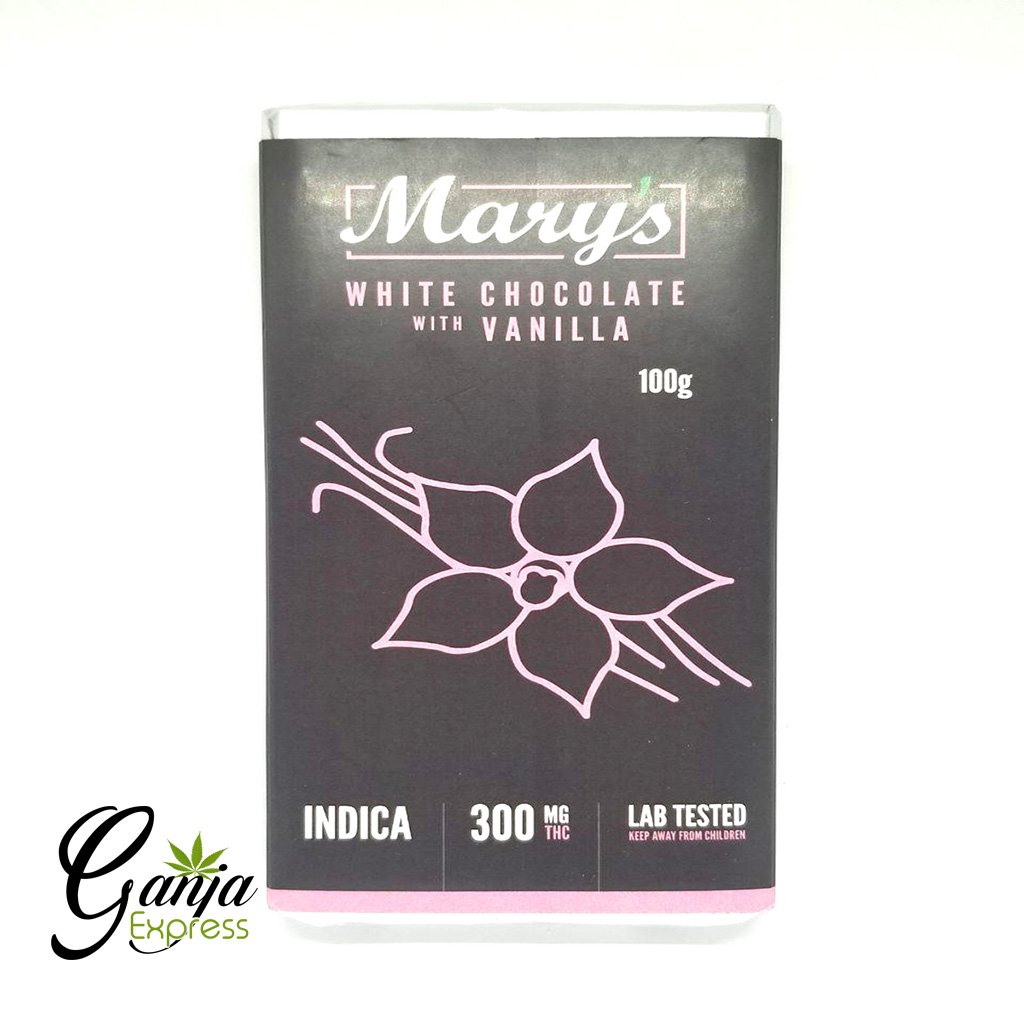 Mary’s White Chocolate With Vanilla Bar (300mg THC)